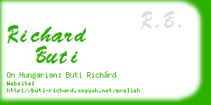 richard buti business card
